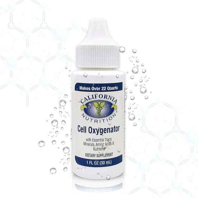 Cell Oxygenator Oxygen Boost, 1fl oz (30ml), Cell Food Oxygen Drops with Zinc, Support Immune System, Liquid Oxygen Dietary Supplement, Trace Minerals & Amino Acids