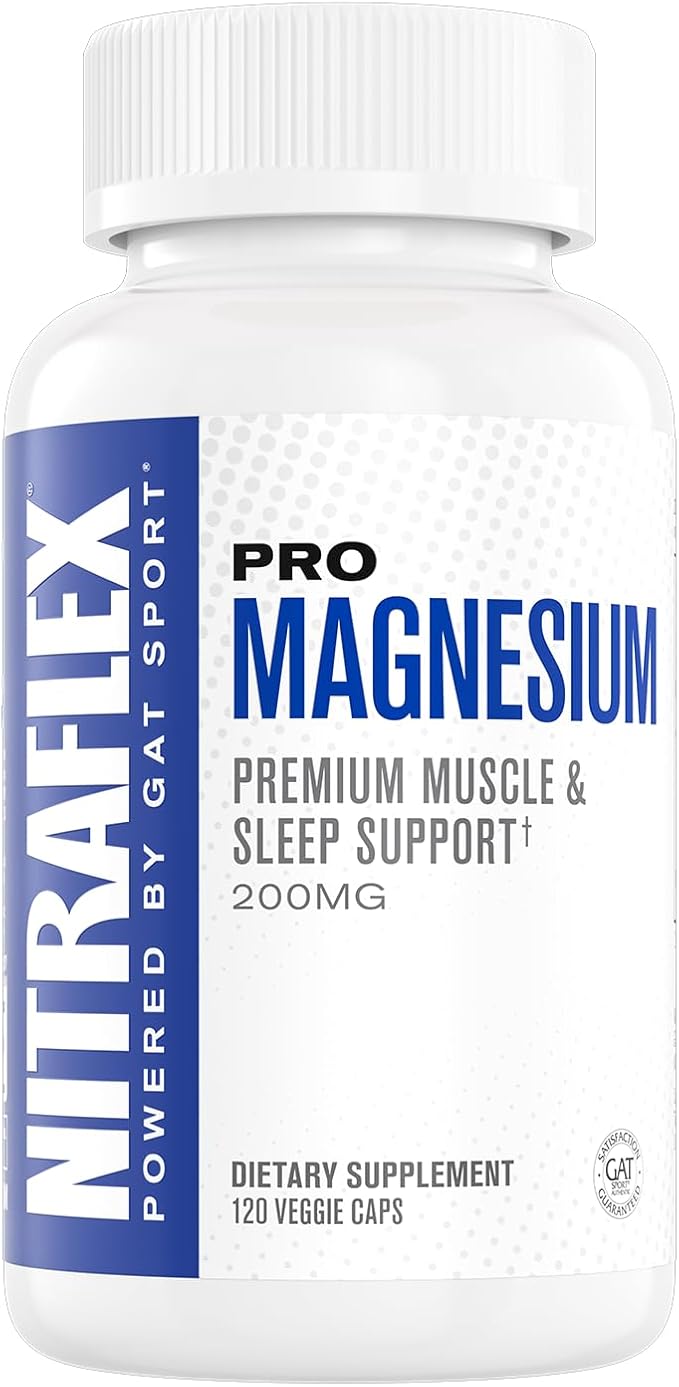 GAT SPORT Pro Magnesium, High Potency, Increased Absorption Vitamin B6, Vitamin D, 120 Capsules