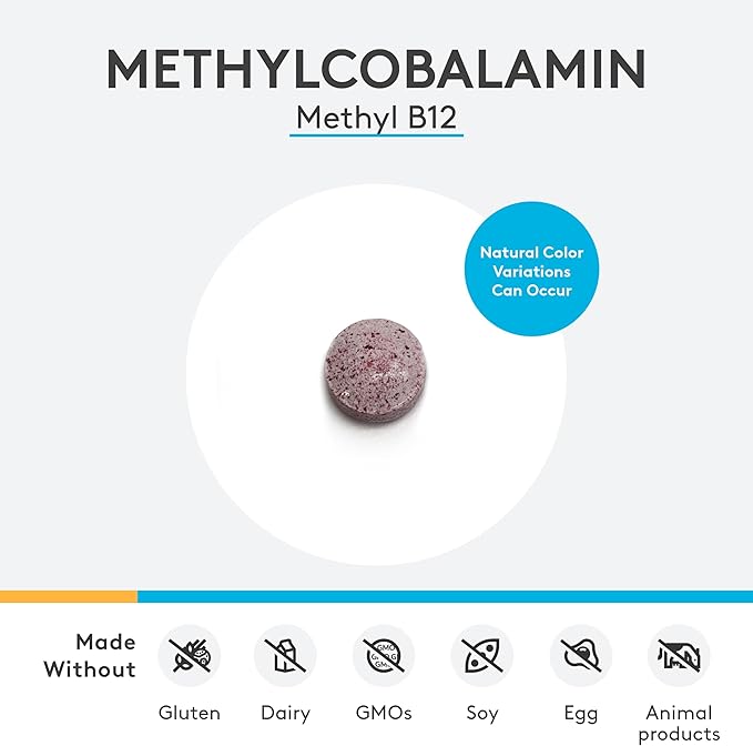 XYMOGEN Methylcobalamin - 5 mg Vitamin B12 - Supports Healthy Methylation, Neurological Health & Red Blood Cell Formation - Non-GMO & Gluten Free - 120 Quick-Disssolve Tablets