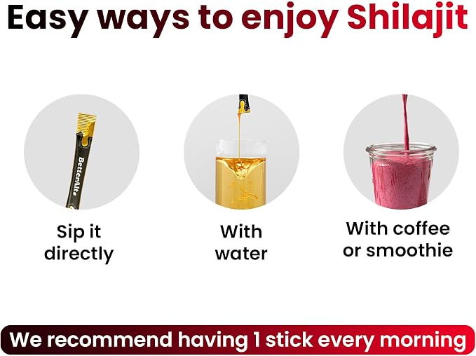 Better Alt Energy Pro Energy Sticks | Natural Energy Booster with Shilajit, KSM-66 Ashwagandha, Safed Musli & Gokshura |30 Sticks| for Men & Women