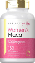 Carlyle Maca Root Capsules for Women | 150 Count | Non-GMO, Gluten Free Supplement | for Her
