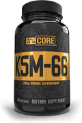 5% Nutrition Core KSM-66 Ashwagandha | 1,200mg Organic Ashwagandha Root Powder Extract | High Potency 5% Withanolides (45 Servings, 90 Capsules)
