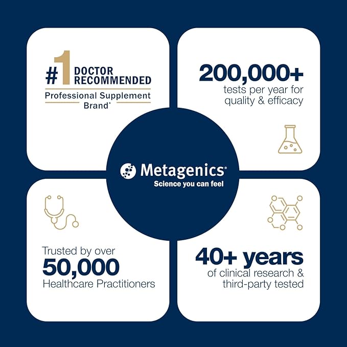 Metagenics OmegaGenics EPA-DHA 1000 mg - High Potency Omega-3 Fish Oil Supplement for Heart, Brain & Joint Health* - Sustainably Sourced - 120 Softgels
