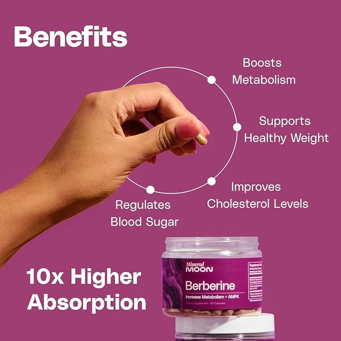 Premium Berberine Supplement Body Composition, 60 Capsules - with Cissus Quadrangularis & Berberine Phytosome - Supports Overall Wellness