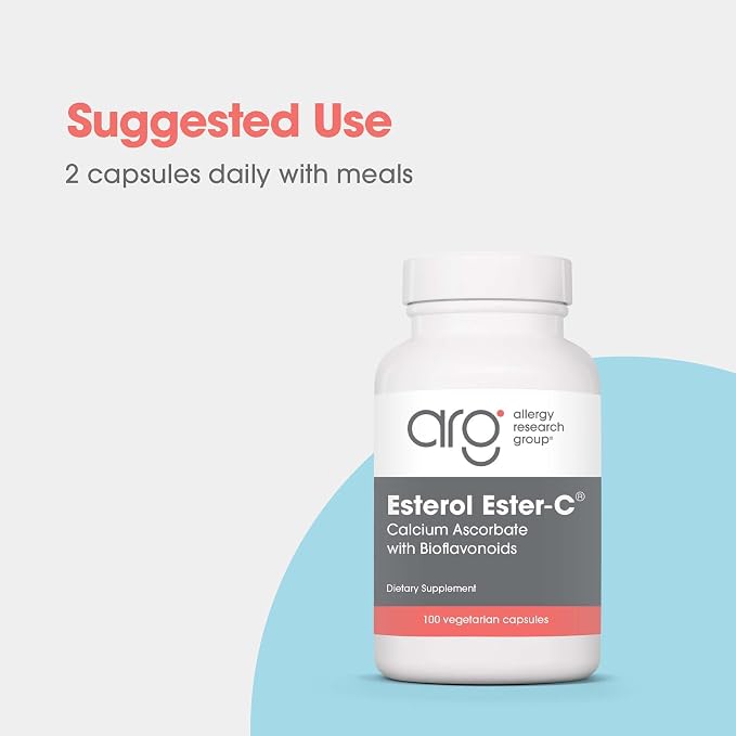 Allergy Research Group Esterol Ester C - Delivers 1.35 g Vitamin C - Buffered Vitamin C with Bioflavonoids & Quercetin - Immune & Antioxidant Support - 100 Servings - 100 Capsules