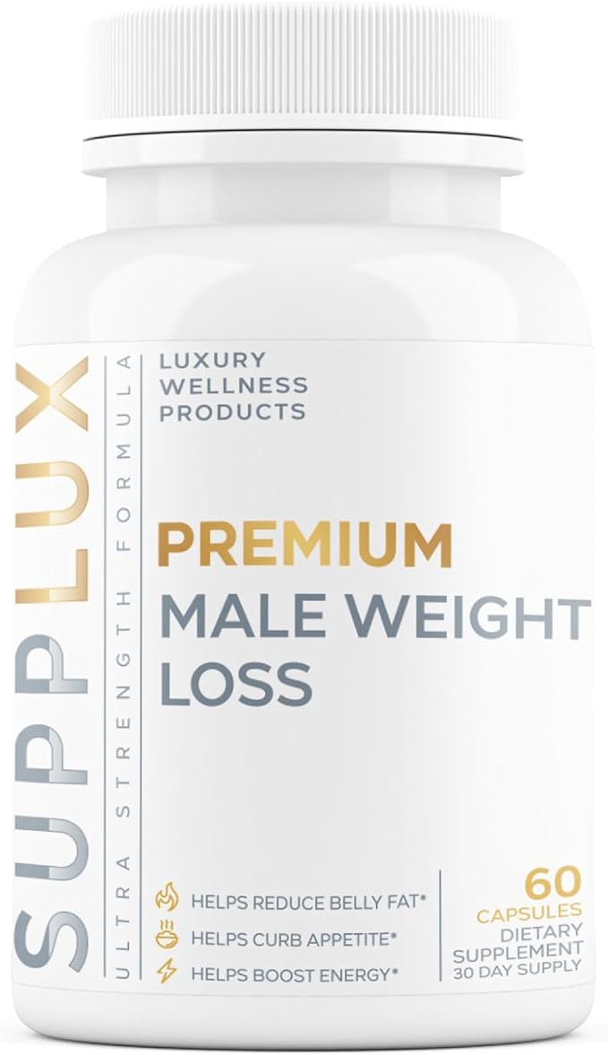 Premium Male Weight Loss - Fat Burner for Men - Supports Healthy Pathways Associated with GLP-1 Activity - Appetite Suppressant, Energy Booster, Helps Sustain Muscle - 60 Unisex Capsules