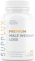 Premium Male Weight Loss - Fat Burner for Men - Supports Healthy Pathways Associated with GLP-1 Activity - Appetite Suppressant, Energy Booster, Helps Sustain Muscle - 60 Unisex Capsules