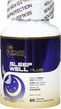 Fast Acting Sleep Aid 12 in1 Supplement for Adults with Meatonin,Reishi Mushroom,Ginsenosides,Extract of St.John's Wort ,Jujube Seed,Hops Flower,Non-Habit Formula for Relaxation, 60 Capsules