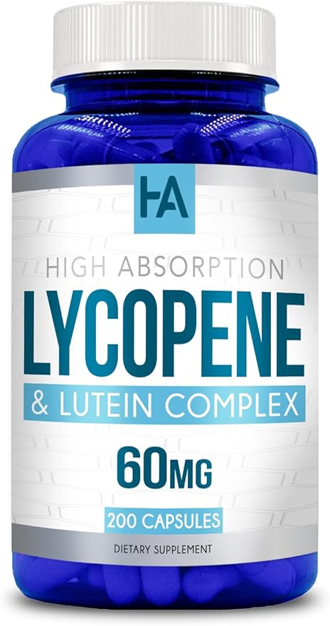 Lycopene & Lutein Complex 60mg per Caps, 200 Veggie Capsules