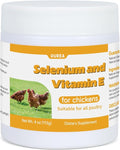 Selenium and Vitamin E Powder for Chickens, Selenium for Chickens, Immune System, Muscle Support & Prevents, Improve Wry Neck, Selenium, Vitamin E Supplements, Suitable for All Poultry, Chicken & More