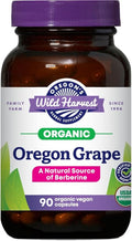 Oregon's Wild Harvest, Certified Organic Oregon Grape, Berberine Supplement, 1140 mg, 90 Count