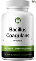 Bacillus Coagulans Probiotic 240 Tablets (4 Month Supply) - 3 Billion CFU Researched Strain BC99 - Supports Digestive Health & Gut Comfort – GMP Certified (240, Bacillus Coagulans)