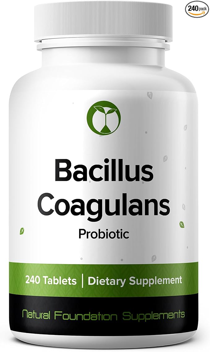 Bacillus Coagulans Probiotic 240 Tablets (4 Month Supply) - 3 Billion CFU Researched Strain BC99 - Supports Digestive Health & Gut Comfort – GMP Certified (240, Bacillus Coagulans)