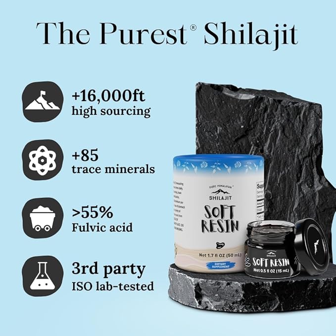 Shilajit by Pure Himalyan Shilajit ®, Grade A Himalayan Soft Resin (50ml), Energy & Immune Support, Natural Source of Fulvic Acid & 85+ Trace Minerals Supplement for Men & Women