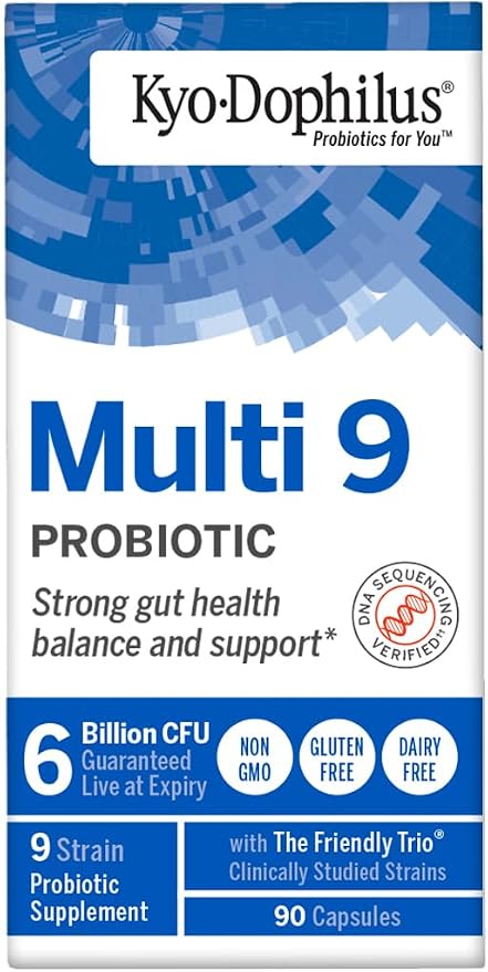 Kyolic Kyo-Dophilus Multi 9 Probiotic, Strong Gut Health Balance and Support*, 90 Capsules