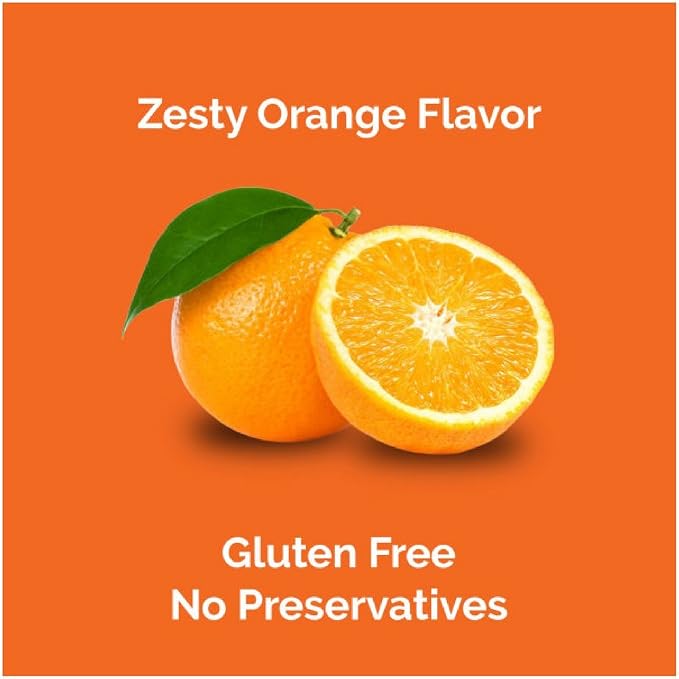 Airborne Zesty Orange Effervescent Tablets, 10 count - 1000mg of Vitamin C - Immune Support Supplement (Pack of 6)