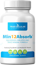 MIN12Absorb™ Essential & Trace Mineral Complex | Soy-Free, Non-GMO, Vegan, 30-Day Supply - Enhanced Absorption for Cellular Health and Daily Vitality