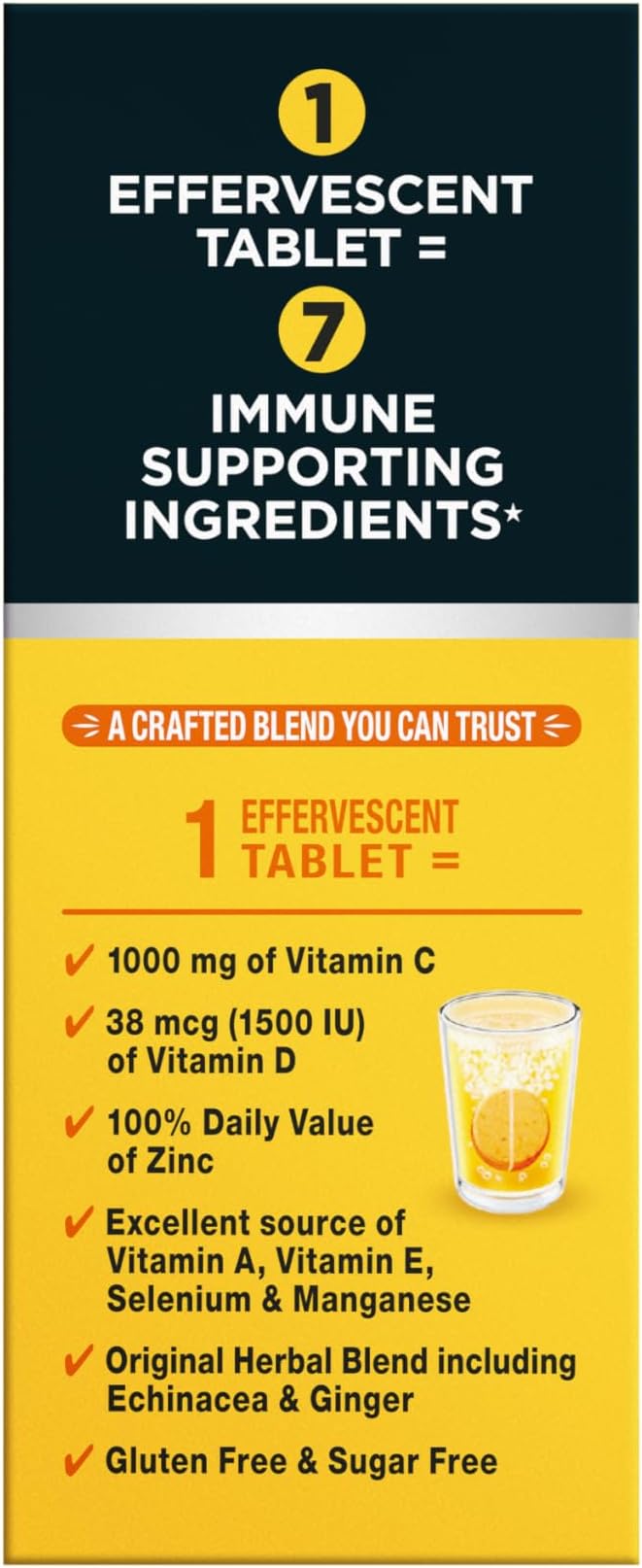 Airborne Variety Pack 1000mg Vitamin C with Vitamin D & Zinc, Sugar Free Multivitamin Immune Support Supplement, Antioxidants Vitamins A C & Vitamin E, 30 Effervescent Tablets, Citrus + Verry Berry