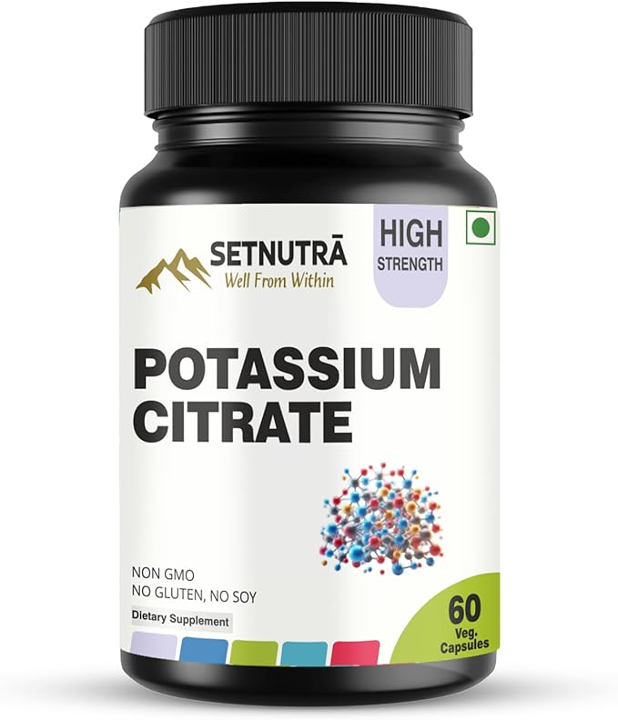 Potassium Citrate 800Mg Electrolyte Balance Kidney & Muscle Support 60 Vegan Non GMO Gluten Free Capsules