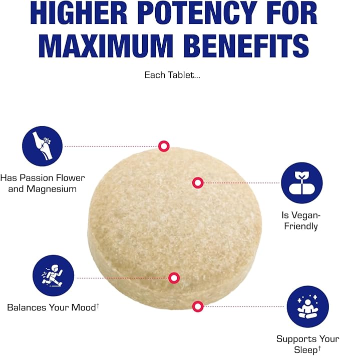 Valerian Root for Sleep and Relaxation - Gentle Magnesium Supplement for Sleep and Mood Support with Passion Flower and Valerian Root Extract - Vegan Non-GMO & Made in the USA - 100 Servings