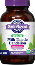 Oregon's Wild Harvest Milk Thistle Dandelion, Organic, 180 Count