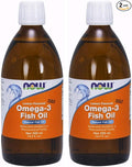 Now Supplements,Omega-3 Fish Oil Liquid,Molecularly Distilled,Lemon Flavored,16.9-Ounce,(Pack of 2)
