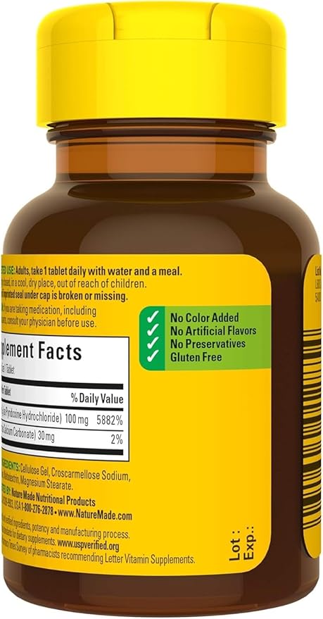 Nm Vitmn B6 100mg Tab Size 100ct