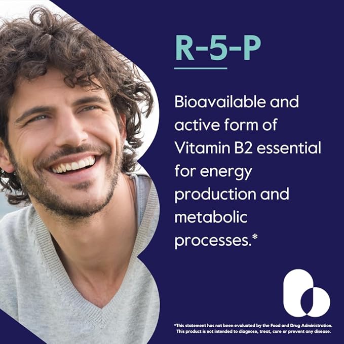 BESTVITE Riboflavin-5-Phosphate 50mg (120 Vegetarian Capsules) - No Stearates - Vegan - Non GMO - Gluten Free - Bioactive Form of Vitamin B2