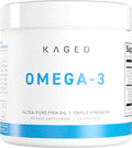 Kaged Omega 3 Softgels | Unflavored | Fish Oil Supplement | 3000mg Omega 3 Fatty Acid with EPA & DHA | Ultra-Pure, No Fish Burps | Supplements for Men & Women | 30 Servings