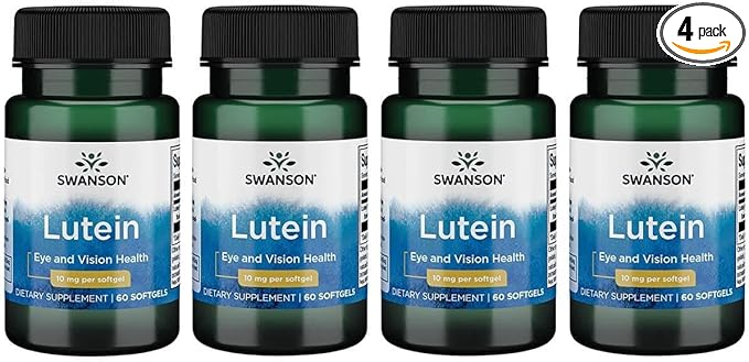 Swanson Lutein 10 Milligrams 60 Sgels (4 Pack)