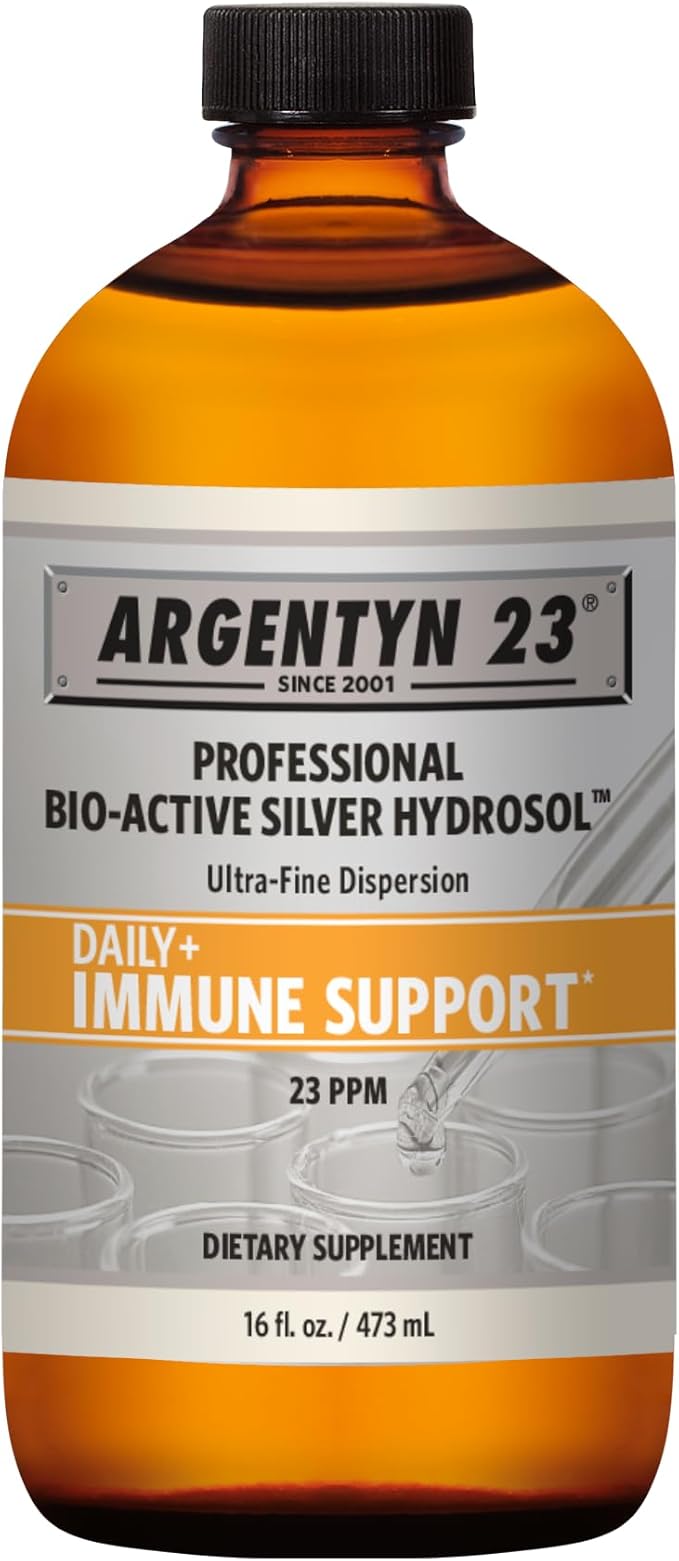 Argentyn 23 Professional Immune Support - Colloidal Silver, Bio-Active Silver Hydrosol, 23 ppm, Liquid Twist Top, 16 Fl Oz (473 mL)