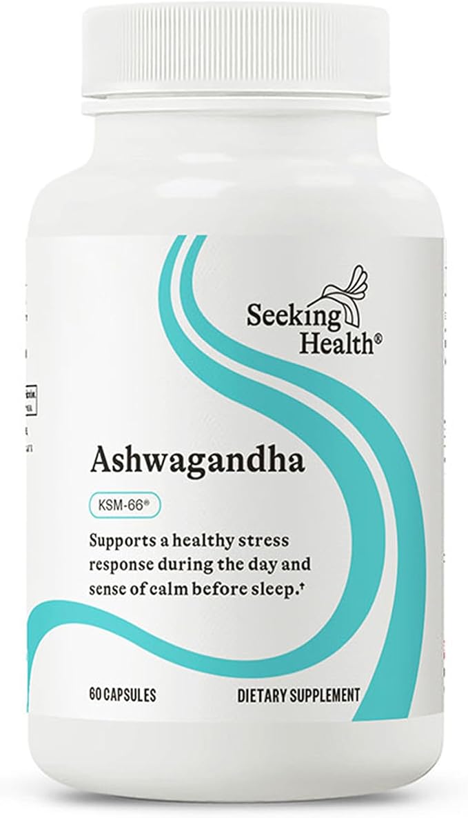 Seeking Health Ashwagandha - Adrenal Support Supplement with Powerful Adaptogen Formula - Support Immune Health & Concentration with Ashwagandha Supplement - 467 mg, 60 Capsules