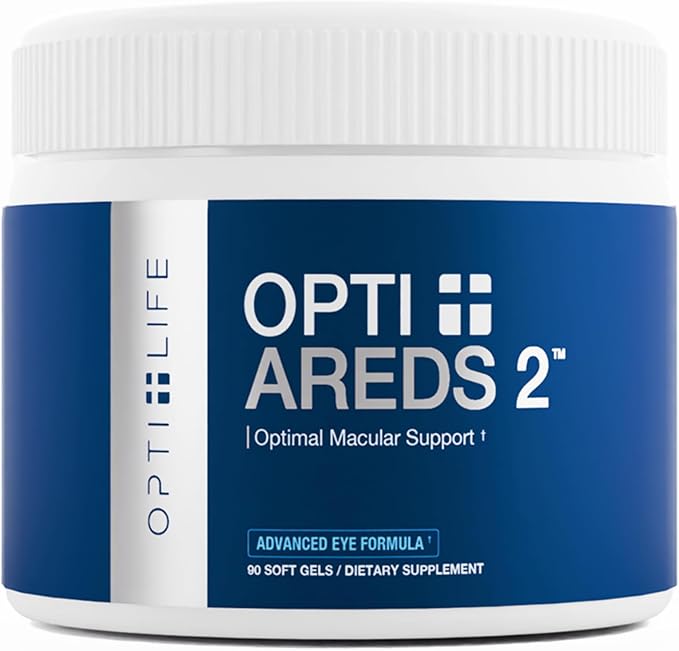 Opti + AREDS 2 Supplements | Vision & Eye Health Supplements for Adults | Includes Lutein, Zeaxanthin, Zinc, and Vitamin C for Macular Support* | 90 Softgels / 45 Servings