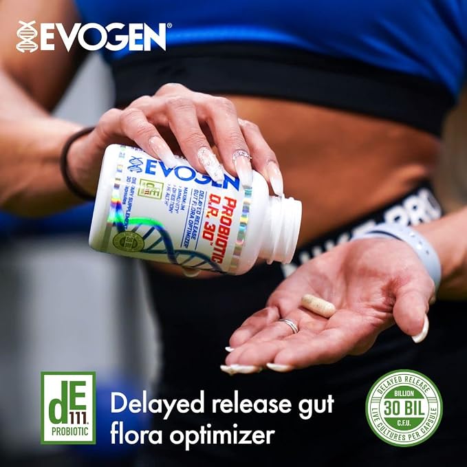 Evogen Probiotic D.R. 30 | Delayed Release Gut Flora Optimizer | Supports Immunity, Digestion, & Health | 30 Billion CFUs | 30 Capsules