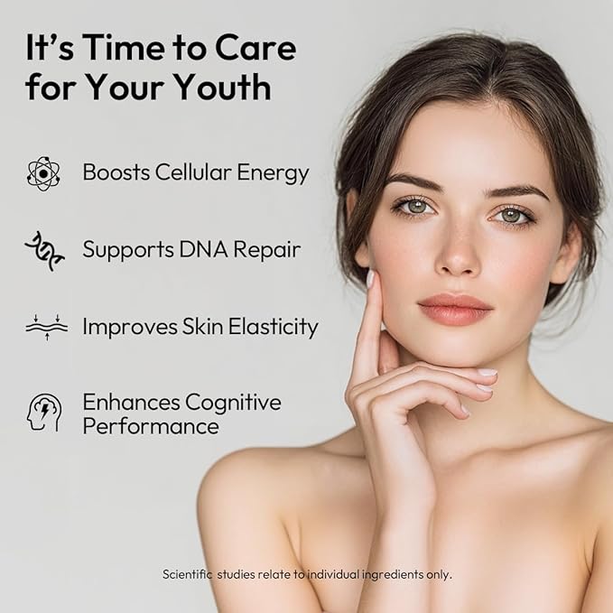BIGVITA Youth+ | NAD+, Spermidine, and Ergothioneine Shots for Anti-Aging, Energy, Skin & Hair Health, Cognitive Support | Ready-to-Drink Supplement | Beauty from Within | Vegan, Made in USA