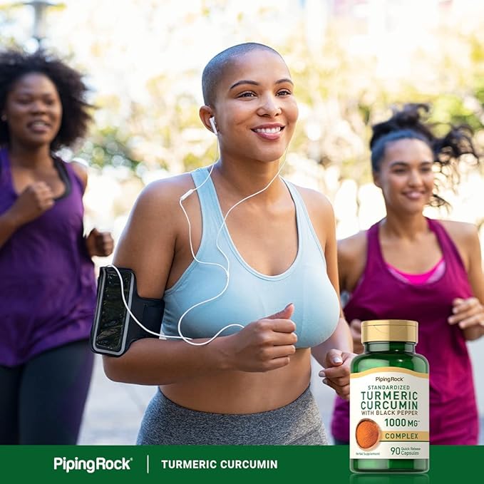 Piping Rock Turmeric Curcumin with Black Pepper | 90 Capsules | Herbal Complex Supplement with Bioperine Extract | Non-GMO, Gluten Free