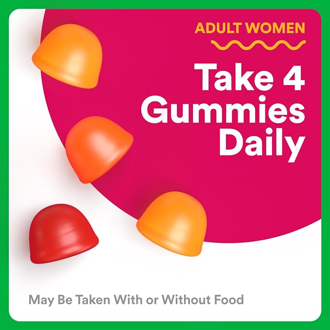 SmartyPants Organic Women's Multivitamin Gummies: Biotin, Methylfolate, Omega 3 (ALA), Vitamin D3,C,B12,B6,A,K & Zinc, Inositol, Gluten Free, Vegetarian, 120 Count (30 Day Supply)(Pack of 2)