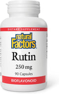 Natural Factors - Rutin 250mg, A Citrus Bioflavinoid, 90 Capsules