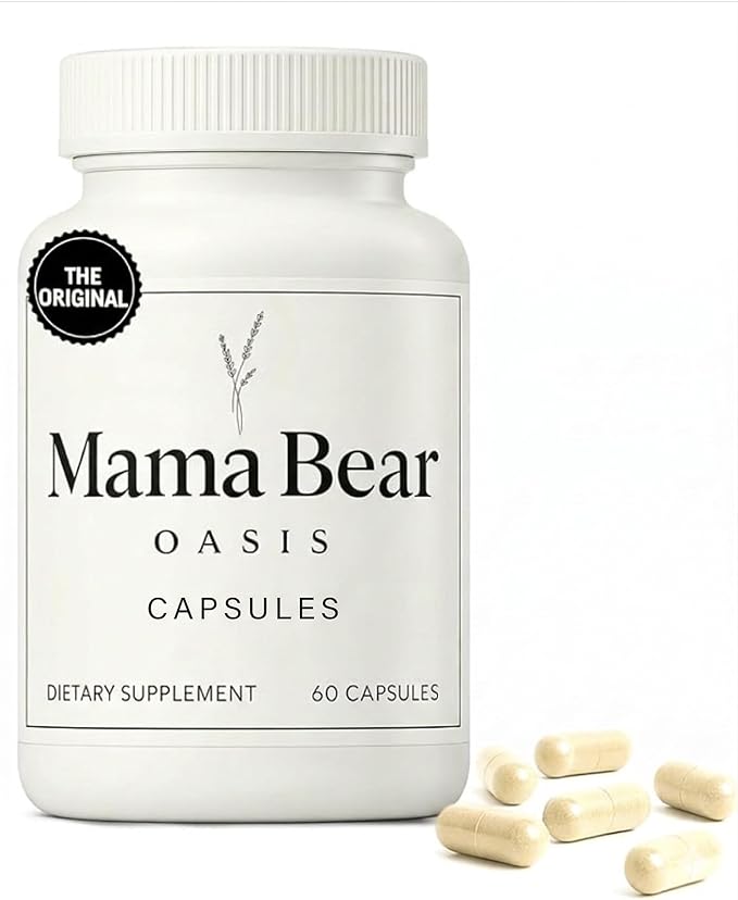 Mama Bear Oasis Nerve Support Capsules for Neuropathy - Advanced Nerve Vitamins & Repair Formula - Mobility Boost & Calm Blend - Regeneration Health Supplements - Neuropathy & Recovery Capsules 60 Ct