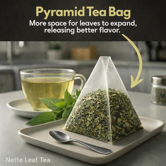 Tozzy Organic Nettle Leaf Tea – 100 Count, Plant-Based Pyramid Tea Bags