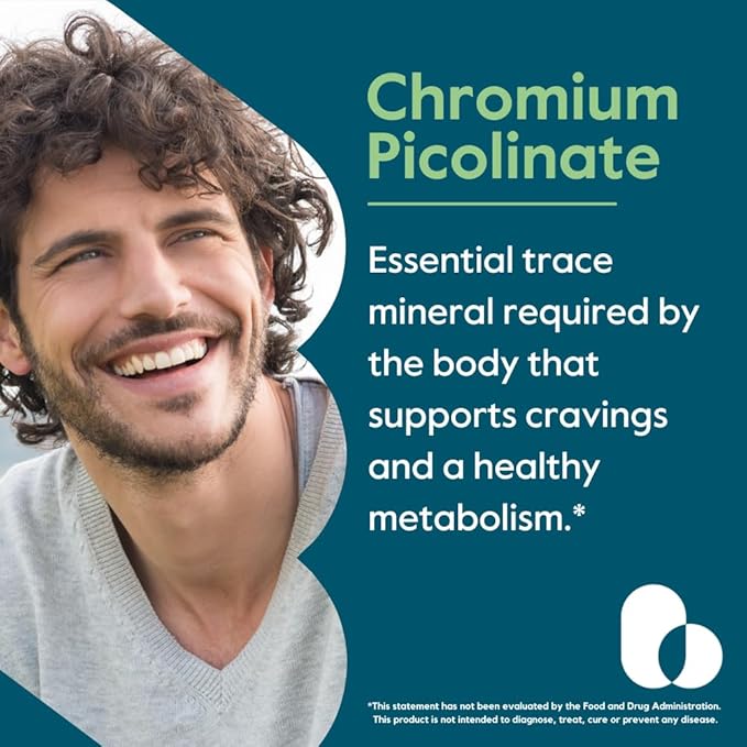 BESTVITE Chromium Picolinate 1000mcg (480 Vegetarian Capsules) (240 x 2) - No Stearates - Vegan, Gluten Free, Non-GMO - Mineral Supplement - Supports Healthy Metabolism* - Easy-to-Swallow Capsules