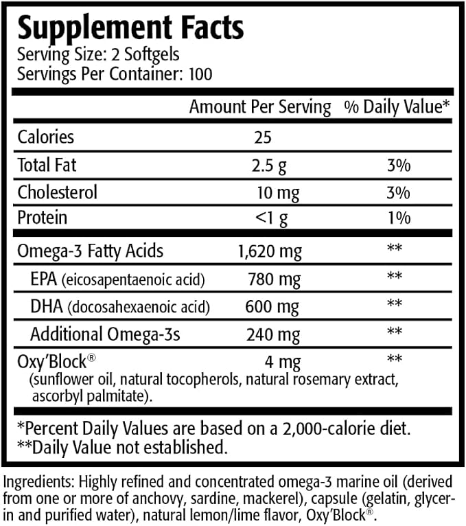 Res-Q 1250 Omega-3 Fish Oil Capsules