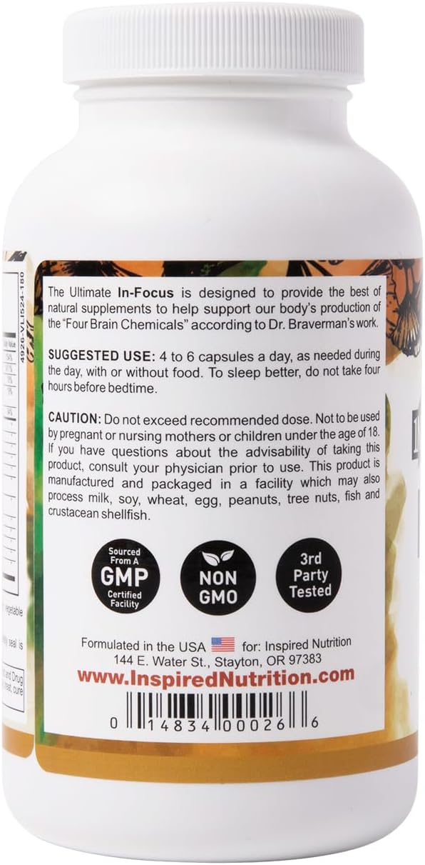 in-Focus - Supports Mental Clarity - No Caffeine - 180 Capsules