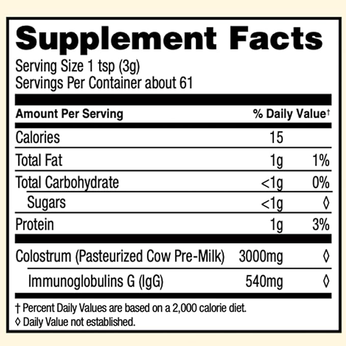 Surthrival: Colostrum Powder (6.5oz), Immune Optimization & Recovery, Powdered Dietary Supplement, Gut Health, Immune Support, Keto Friendly