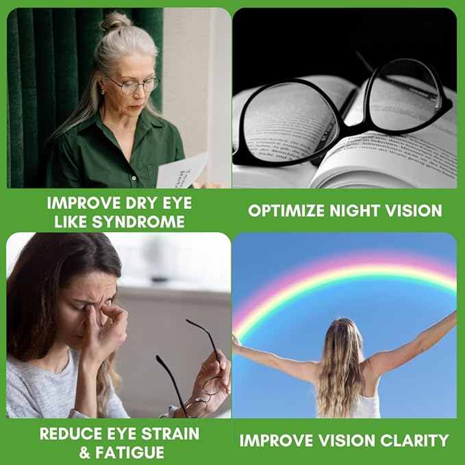 BrighT-101, Dietary Supplement for Eye Health, Reduces Eye Fatigue and Strain, Supports Dry Eye Like Syndrome, Support Night Vision, 30 Tablets.