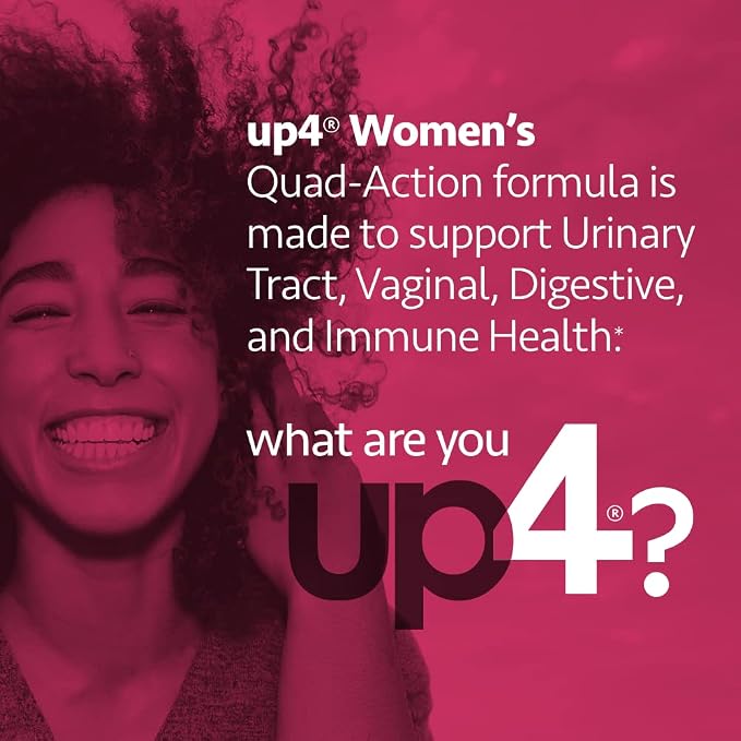 up4 Probiotic Supplement for Women, Vaginal, Digestive and Immune Support, 50 Billion CFUs Guaranteed, Non-GMO, Gluten Free, Soy Free, Vegan, 60 Count