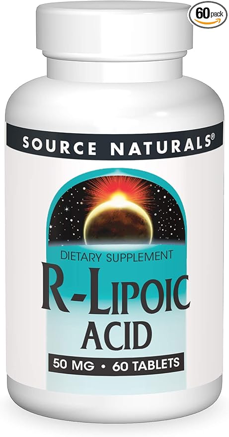Source Naturals R-Lipoic Acid 50mg, 60 Tablets
