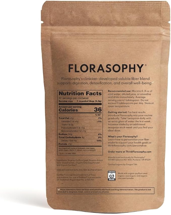 Firm Up Organic Soluble Fiber Supplement for Digestive Gut Health, Diarrhea Control & IBS Relief, Gluten Free Vegan Prebiotic Powder, One Month Supply