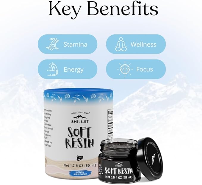 Shilajit by Pure Himalyan Shilajit ®, Grade A Himalayan Soft Resin (50ml), Energy & Immune Support, Natural Source of Fulvic Acid & 85+ Trace Minerals Supplement for Men & Women