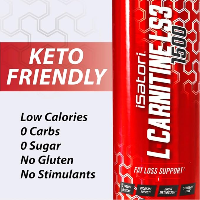 iSatori L-Carnitine LS3 1500, Triple-Blend Liquid L Carnitine Supplement, with Acetyl & Tartrate, Stimulant Free Energy, Low Calories, Sugar or Gluten, Keto-Friendly, Malibu Beach Flavor (32 Servings)
